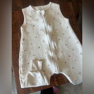 Miracle Cream Quilted Baby Onesie